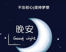 晚安留言句子大全简